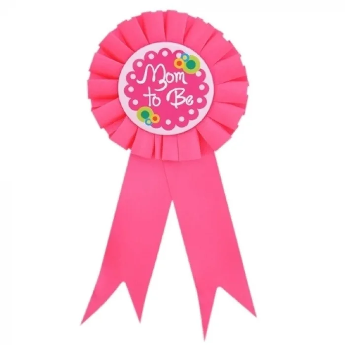 BUĞZ Mom To Be Yazılı Rozet Pembe Renk