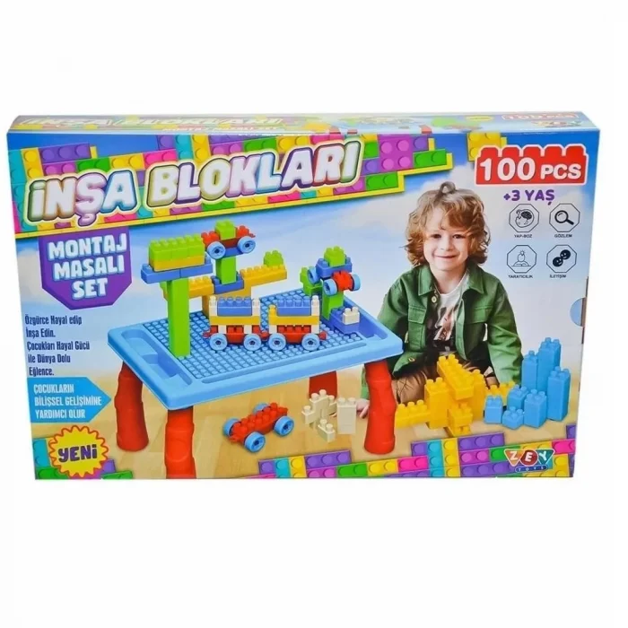  Montaj Masalı İnşa Blokları Seti 100 Parça