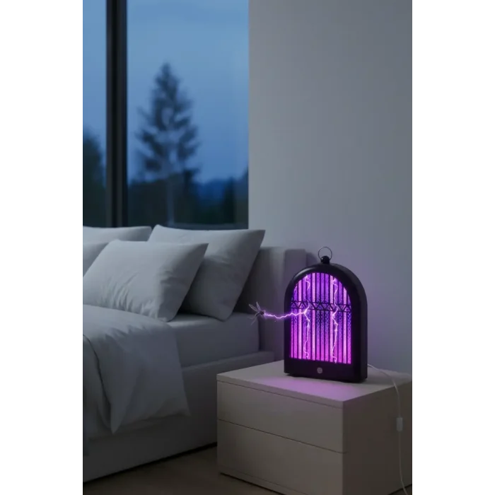 BUĞZ Mor Işıklı Şarjlı Sinek Öldürücü Lamba Sivrisinek Tuzağı USB Gece Lambası Modeli