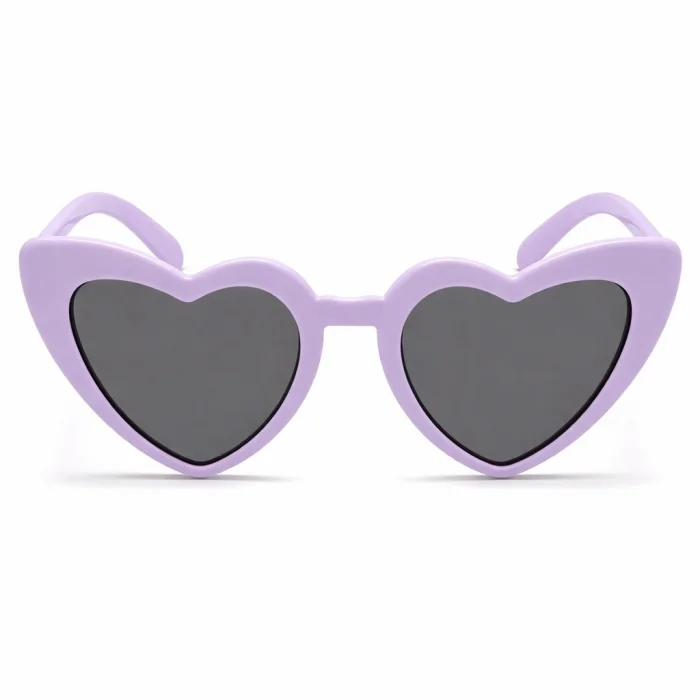 BUĞZ Mor Lila Retro Kalp Gözlük – 80’ler 90’lar Stil Parti Gözlüğü