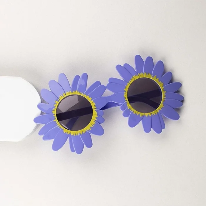 BUĞZ Mor Renk Papatya Şekilli Parti Gözlüğü 18x10 Cm