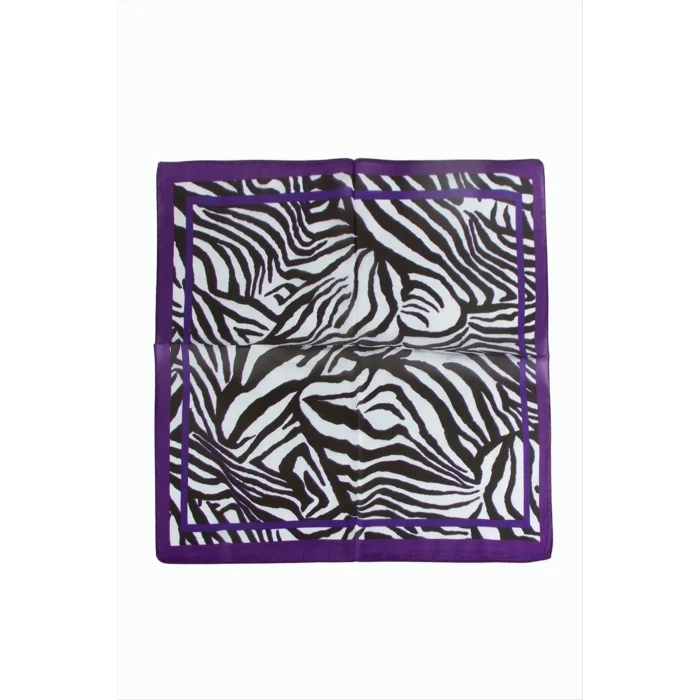 BUĞZ Mor Renkli Zr Şifon Fular 50*50 cm