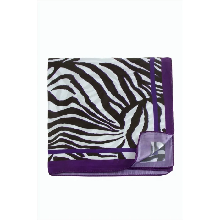 BUĞZ Mor Renkli Zr Şifon Fular 50*50 cm