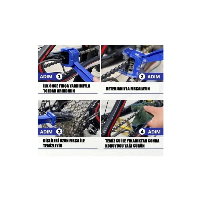 BUĞZ Motorsiklet  Bisiklet Zinciri Temizleme Fırçası Çift Taraflı