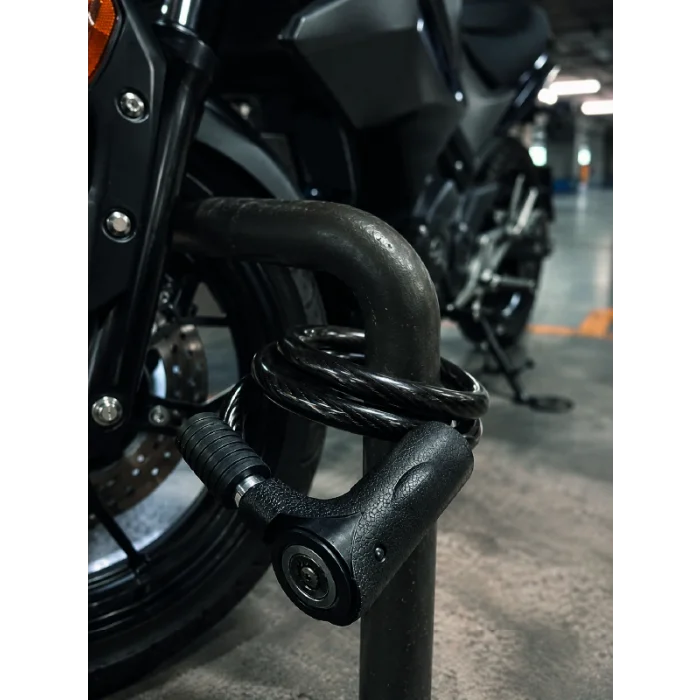 BUĞZ Motosiklet, Bisiklet ve Elektrikli Scooter İçin Ağır Hizmet Tipi Çelik Halat Kilidi - BUĞZ