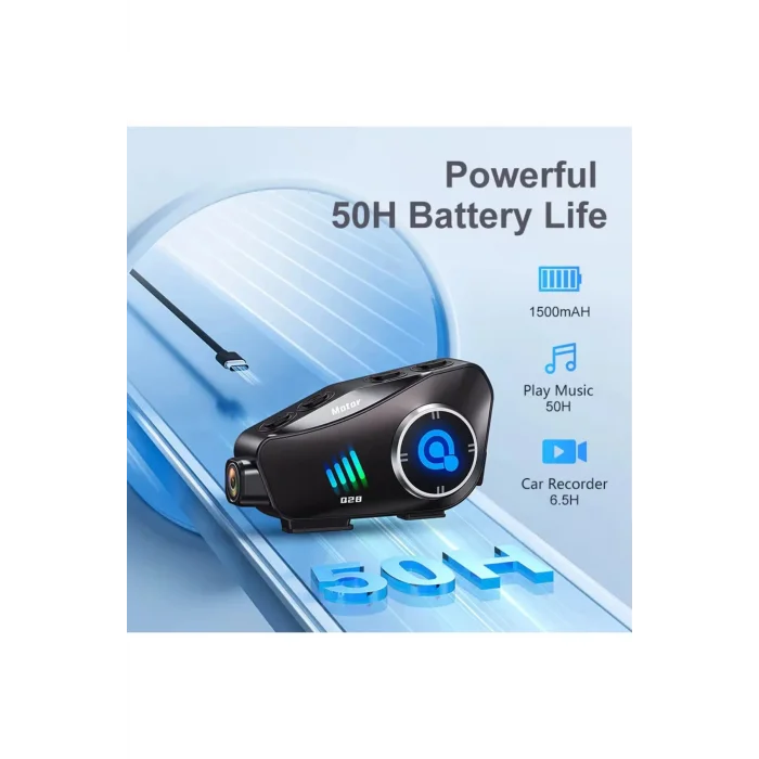 BUĞZ Motosiklet Bluetooth kask kulaklık kamera ses kontrolü 1080P video kayıt interkom 2 yıl garantili