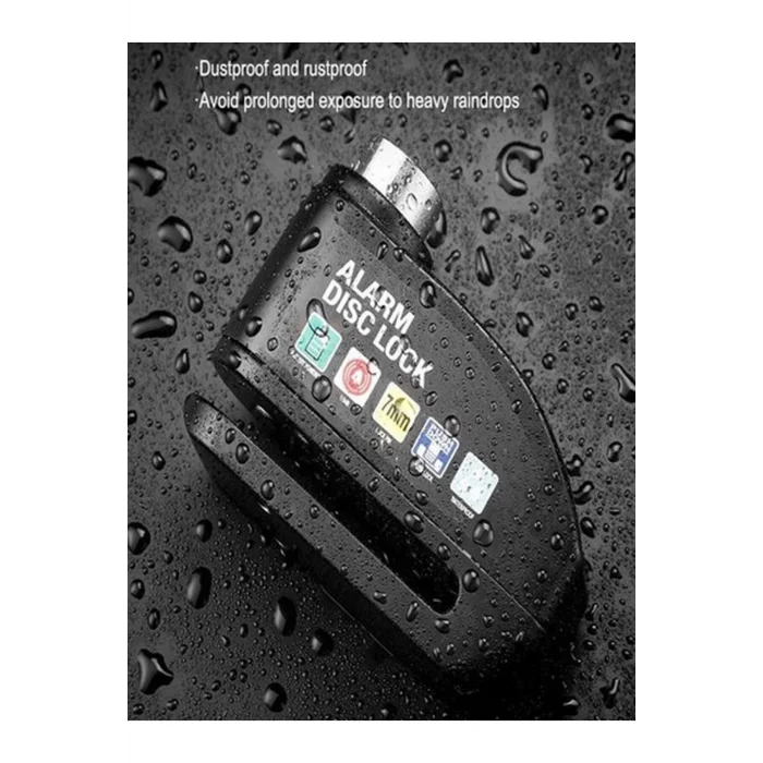 BUĞZ Motosiklet için su geçirmez 110db alarmlı halatlı disk kilidi motor kilit Lüzumlu