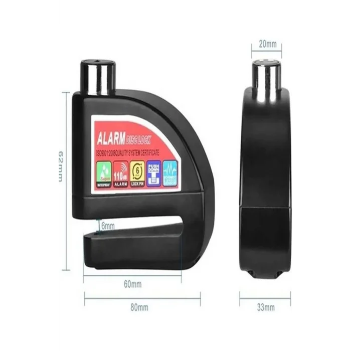 BUĞZ Motosiklet için su geçirmez 110db alarmlı halatlı disk kilidi motor kilit Lüzumlu