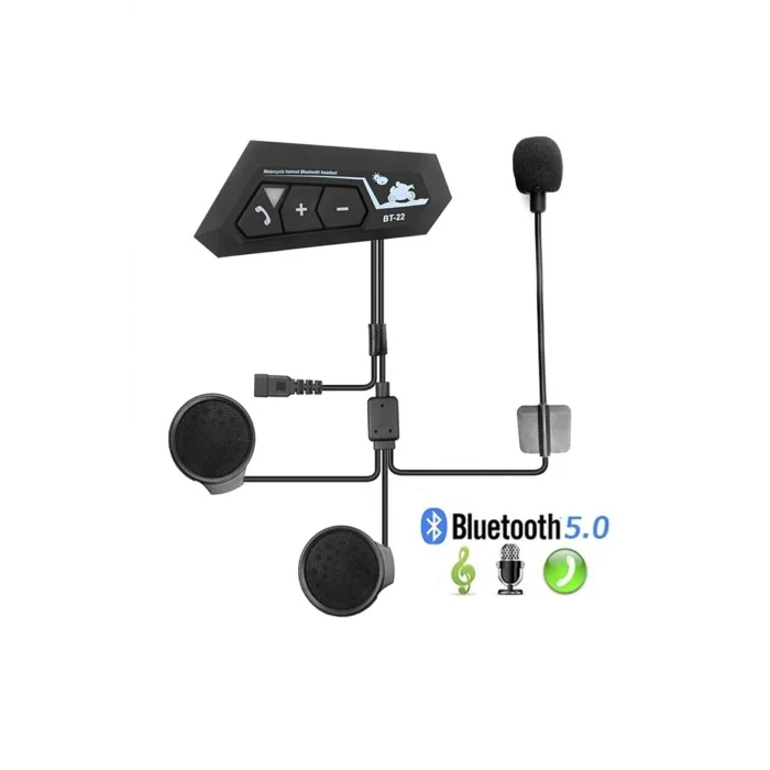BUĞZ Motosiklet Kaskı için Şarj Edilebilir Bluetooth Intercom Kulaklığı ve Mikrofon Seti