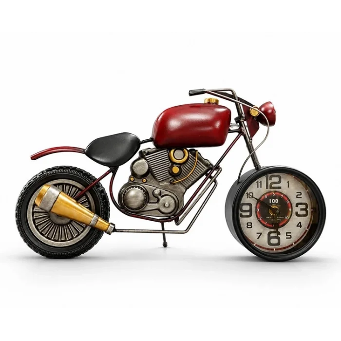 BUĞZ Motosiklet Tasarımlı Metal Duvar Saati Alk5791