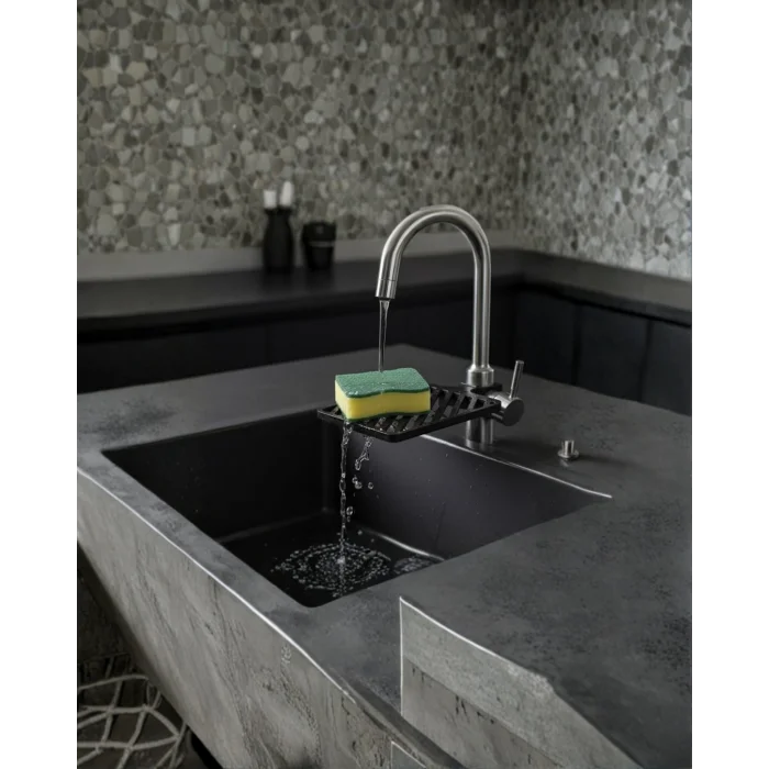 BUĞZ Musluğa Monte Sünger Organizeri Hijyenik Drenajlı Pratik Tasarım