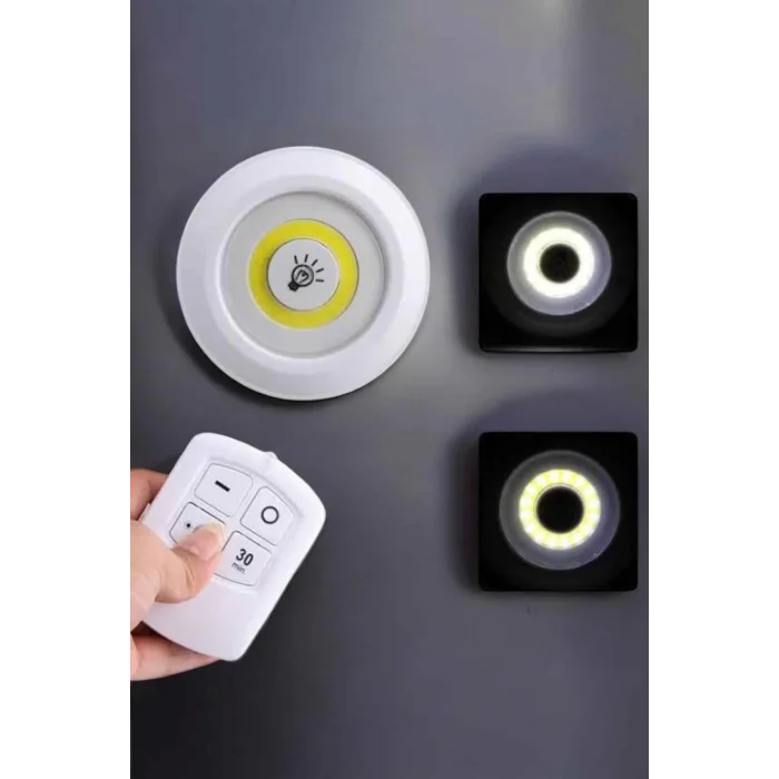  Mutfak Dolap Altı Işığı Uzaktan Kumandalı Yapışkanlı Kablosuz Pilli
