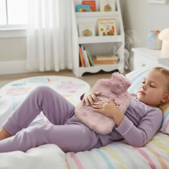 BUĞZ Mutlu Robot Hayvan Figürlü Pembe Peluş Sıcak Su Torbası 1 Lt – Yumuşak Kılıf, Uzun Süre Sıcak Tutan Termal Su Torbası