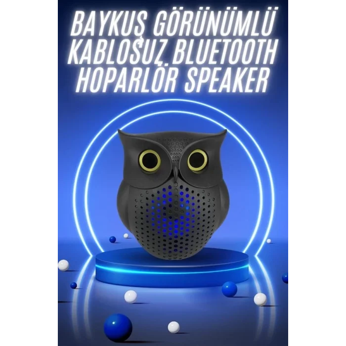  Müzik Çalar Bluetooth Hoparlör Speaker 5.0 Kablosuz Baykuş Görünümlü