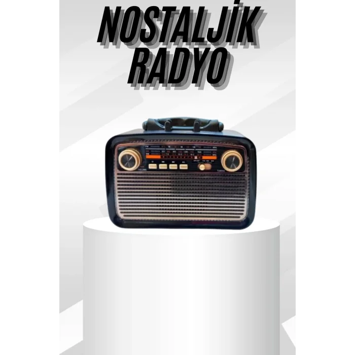  Müzik Kutusu Bluetooth Bağlantılı El Fenerli Nostaljik Tasarım Radyo
