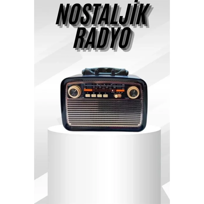  Müzik Kutusu Bluetooth Bağlantılı El Fenerli Nostaljik Tasarım Radyo