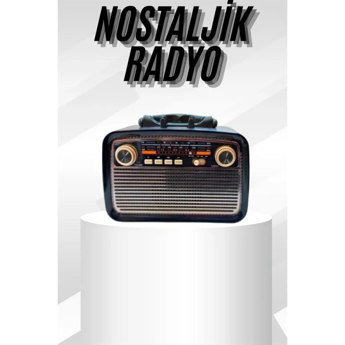BUĞZ Müzik Kutusu Bluetooth Bağlantılı El Fenerli Nostaljik Tasarım Radyo - BUĞZ
