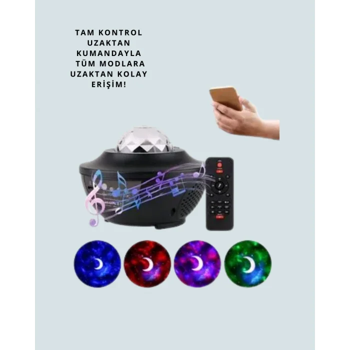 BUĞZ Müzik Ritimli Işık Değişimi & Dönen Dalga Efekti – Galaxy Projektör