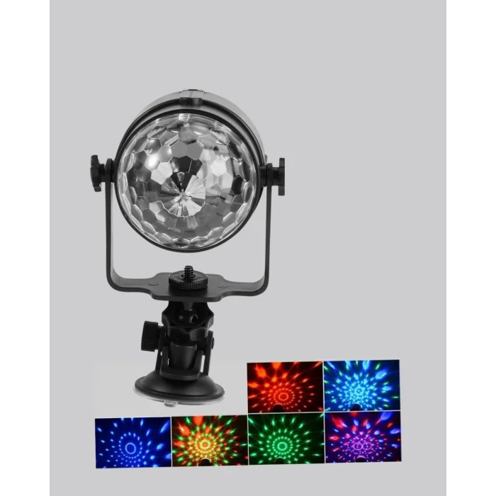 BUĞZ Müzik Ritmine Duyarlı Renkli Disko Topu – 7 Modlu Işıklı Parti Lambası - Lisinya