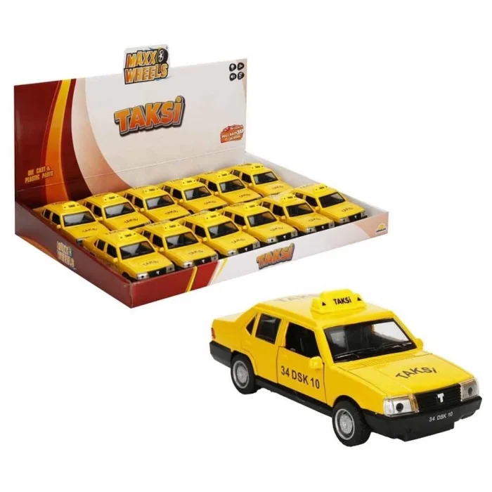  MXX AÇIK 1/32 ARABA TAKSİ 13CM SES/IŞIK (1ADET)