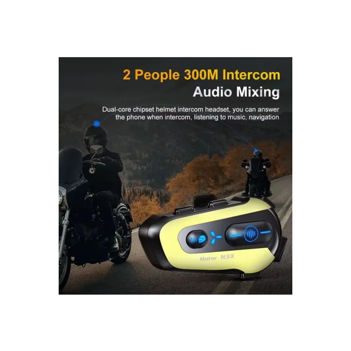 BUĞZ N3x Rgb Işıklı Intercom 3 Kişi Bağlantılı 1000mah Motosiklet Bluetooth Kulaklık Seti
