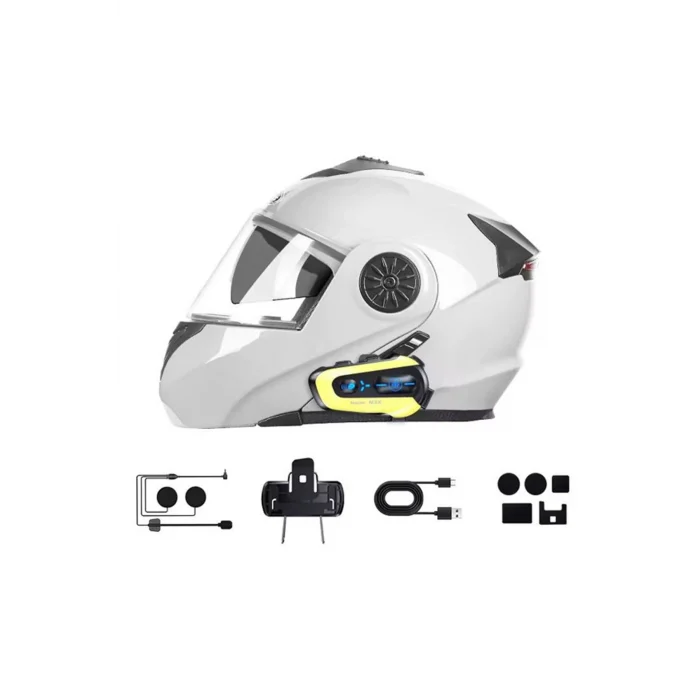 BUĞZ N3x Rgb Işıklı Intercom 3 Kişi Bağlantılı 1000mah Motosiklet Bluetooth Kulaklık Seti