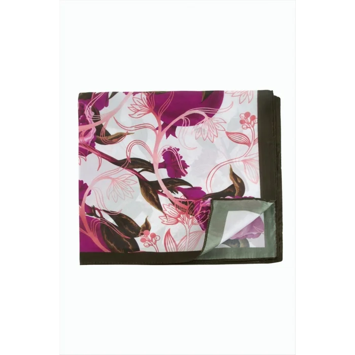 BUĞZ Nar Desenli Zr Şifon Fular 50*50 cm
