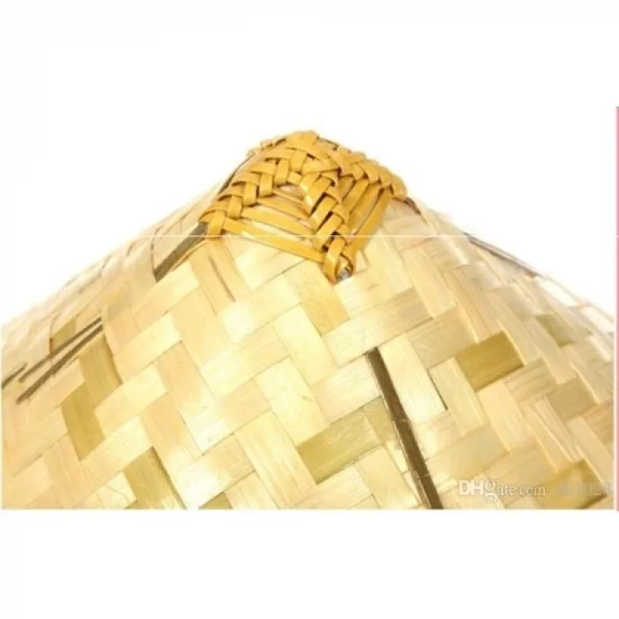  Naturel Renk Cambodia Kamboçyalı Vietnam Şapkası PVC Hasır