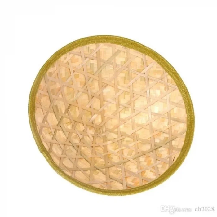  Naturel Renk Cambodia Kamboçyalı Vietnam Şapkası PVC Hasır