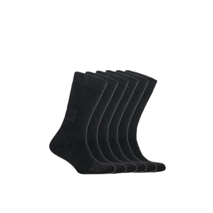 OIL COMPANY BUĞZ NEFES ALABİLİR KUMAŞ UNİSEX SİYAH TERMAL ÇORAP 6LI (6ÇİFT)