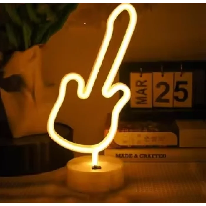 BUĞZ Neon Gitar Masa Lambası