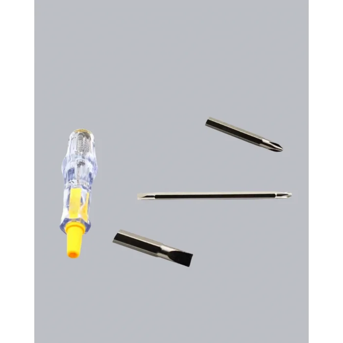 BUĞZ Neon Lambalı Elektrik Kontrol Kalemi Nikel Kaplama 110-220V