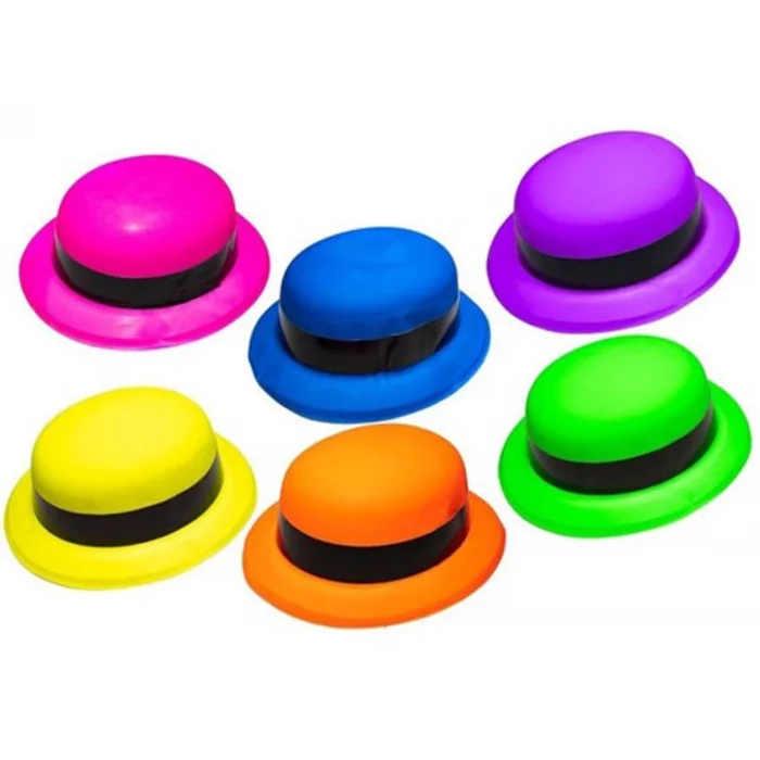  Neon Partisi Pembe Renk Melon Plastik Parti Şapkası