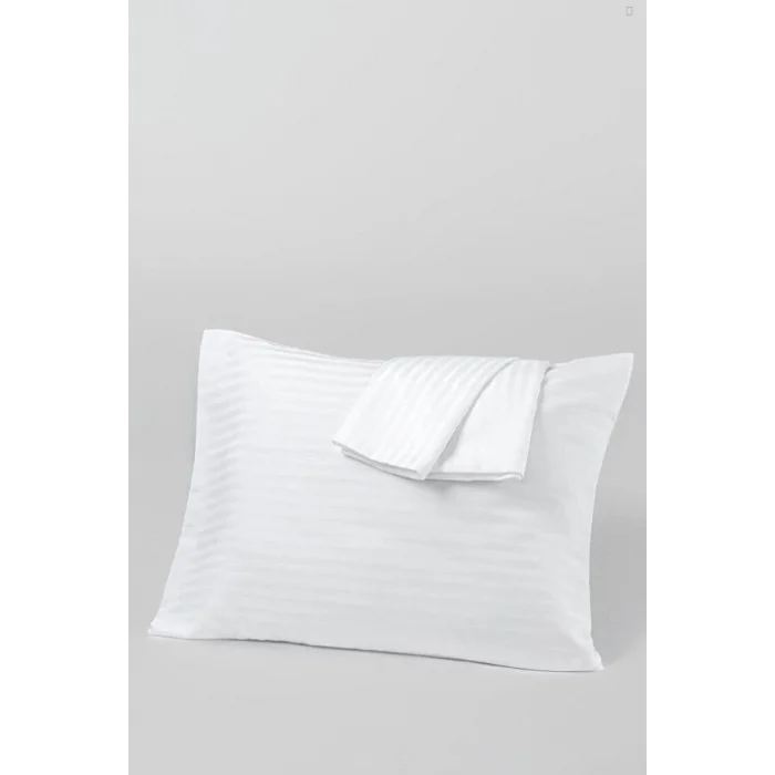 BUĞZ Nevresim Dünyası 2 Adet Zeus Serisi Pamuk Saten Otel Yastık Kılıfı 50x70