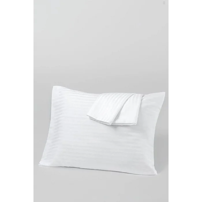 BUĞZ Nevresim Dünyası 2 Adet Zeus Serisi Pamuk Saten Otel Yastık Kılıfı 50x70