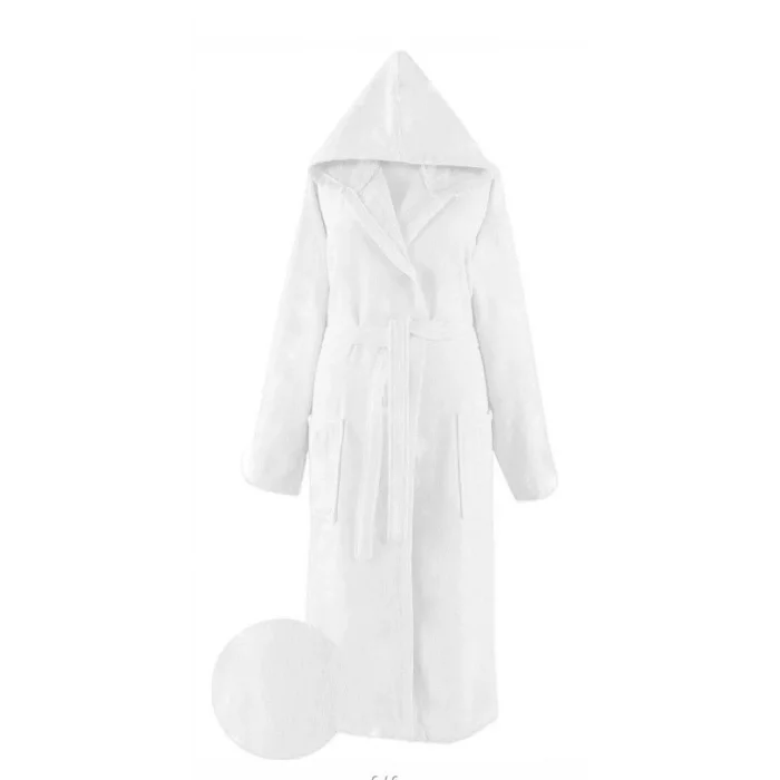  Nevresim Dünyası Pamuklu Tek Bornoz Beyaz