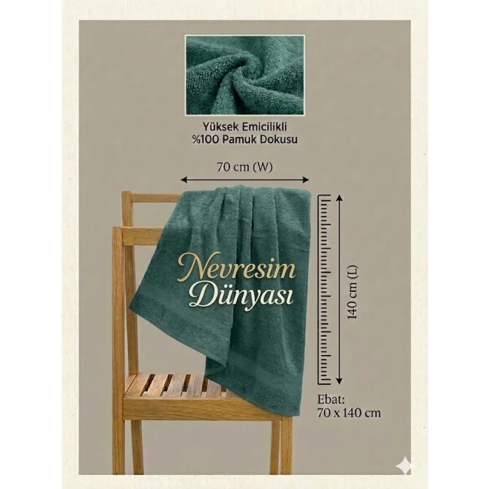 BUĞZ Nevresim Dünyası Prime Havlu 70x140 Yeşil