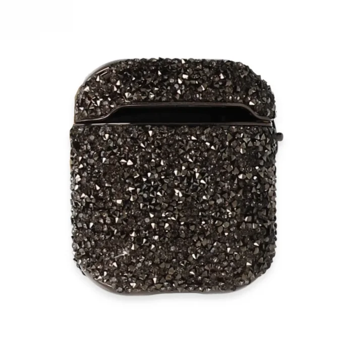 BUĞZ Airpods 2 (2.nesil) Mira Taşlı Kılıf - Siyah
