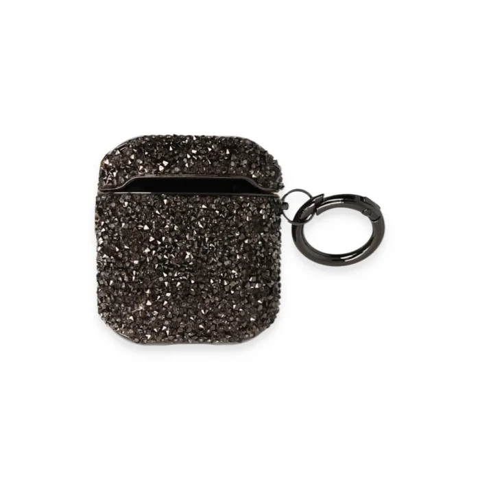 BUĞZ Airpods 2 (2.nesil) Mira Taşlı Kılıf - Siyah
