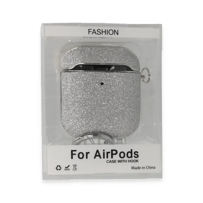 BUĞZ Airpods 2 (2.nesil) Spell Simli Kılıf - Gümüş