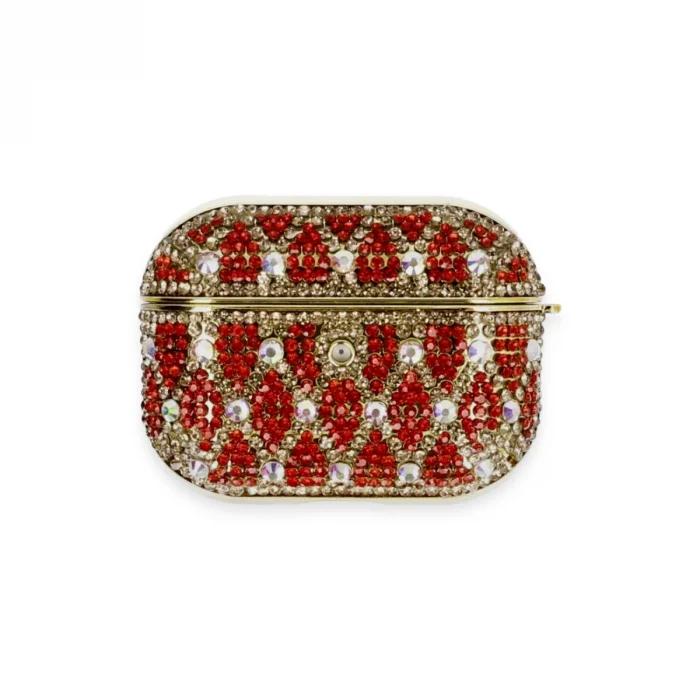 BUĞZ Airpods Pro 2 (2.nesil) Klor Taşlı Kılıf - Desen 1