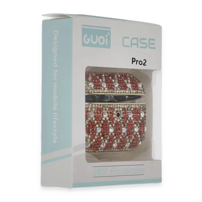 BUĞZ Airpods Pro 2 (2.nesil) Klor Taşlı Kılıf - Desen 1