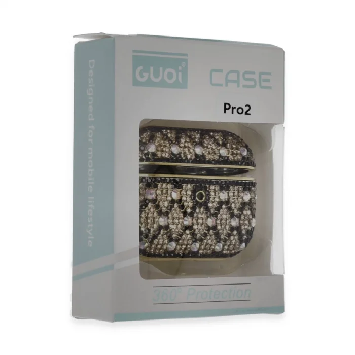 BUĞZ Airpods Pro 2 (2.nesil) Klor Taşlı Kılıf - Desen 4