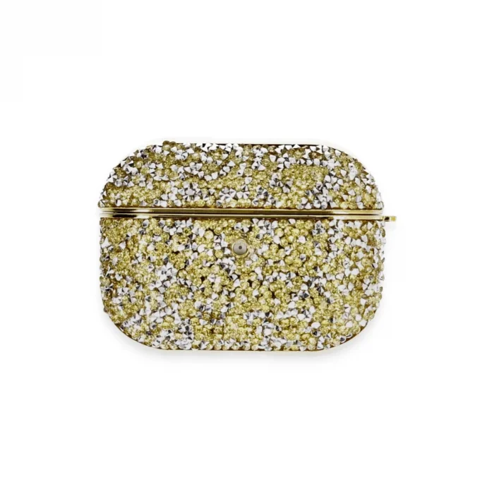 BUĞZ Airpods Pro 2 (2.nesil) Luz Taşlı Kılıf - Gold