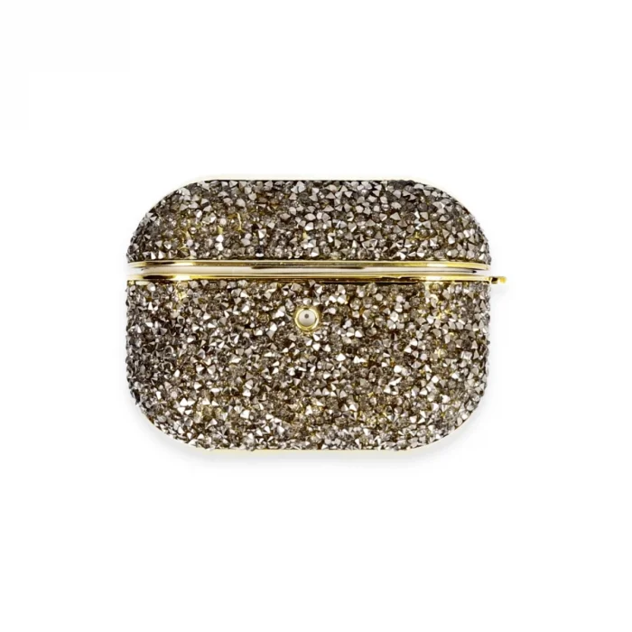 BUĞZ Airpods Pro 2 (2.nesil) Luz Taşlı Kılıf - Siyah