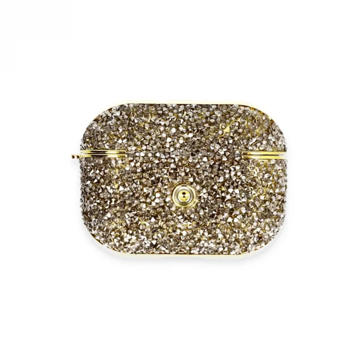 BUĞZ Airpods Pro 2 (2.nesil) Luz Taşlı Kılıf - Siyah