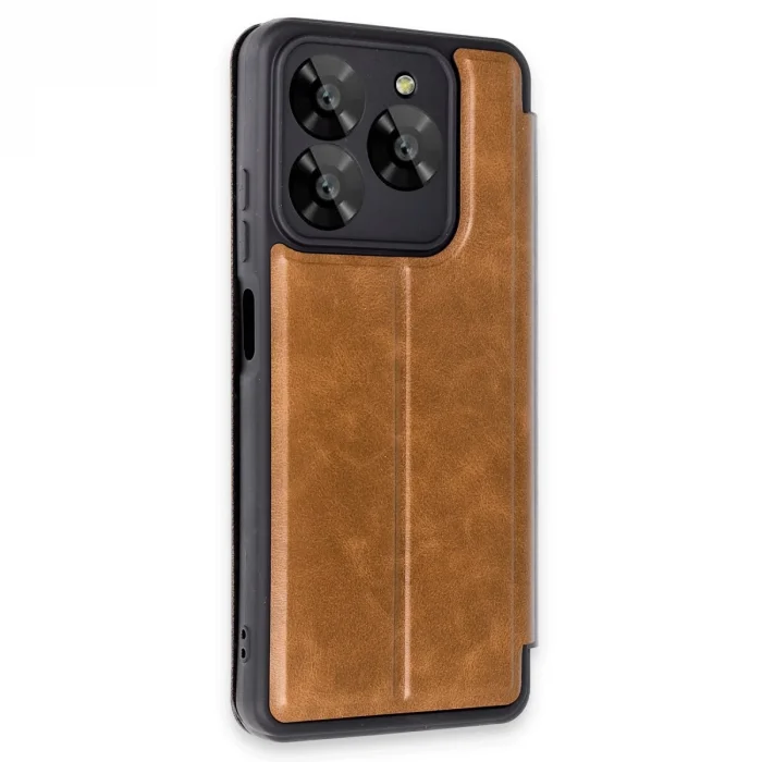 BUĞZ General Mobile Era 30 Kılıf Flip Cover - Taba