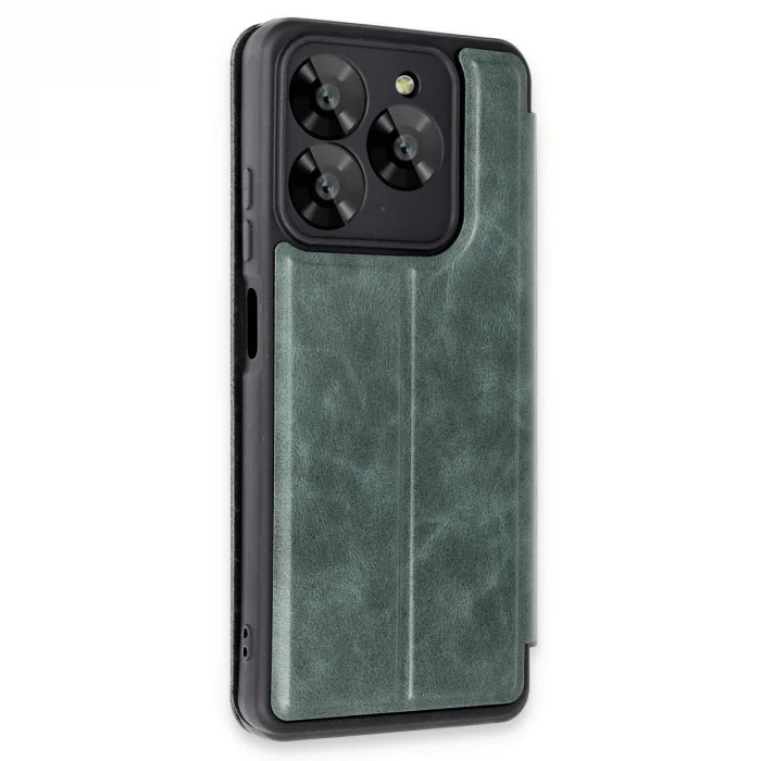 BUĞZ General Mobile Era 50 Kılıf Flip Cover - Koyu Yeşil