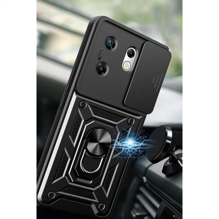 BUĞZ İnfinix Zero 30 4g Kılıf Pars Lens Yüzüklü Silikon - Kırmızı