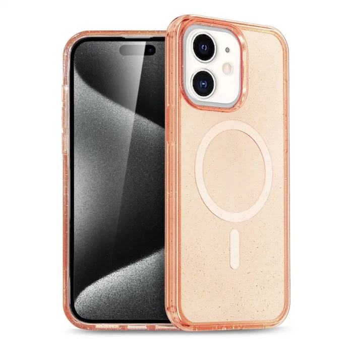 BUĞZ İphone 12 Kılıf  Magsafe Kapak - Turuncu